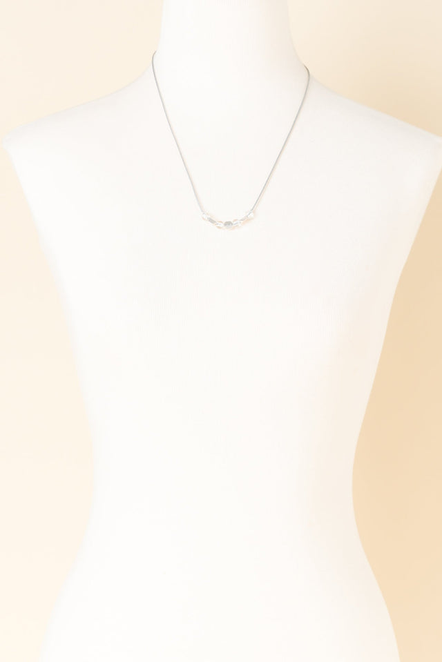 Sunita Silver Beaded Necklace