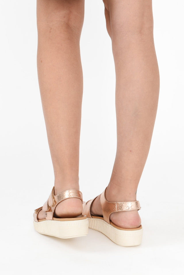 Swam Gold Leather Platform Sandal image 9