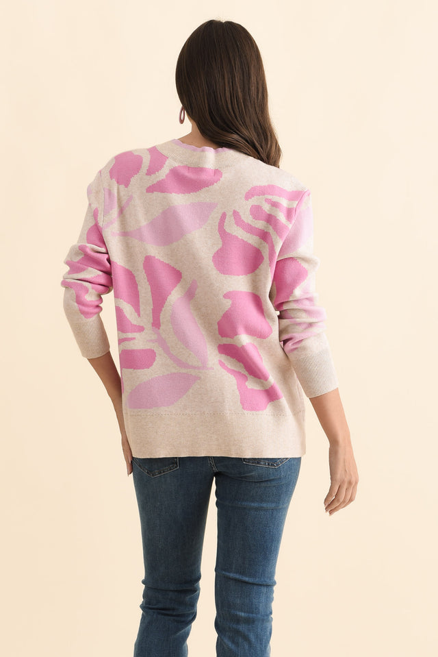 Swan Pink Flower Knit Jumper image 5