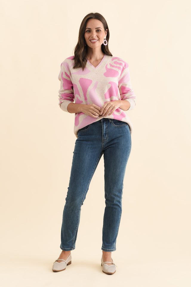 James Blue Denim Stretch Jeans,Brunette model,alt text|model:MJ image 7