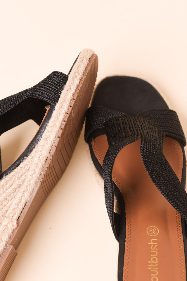 Talent Black Espadrille Wedge image 3