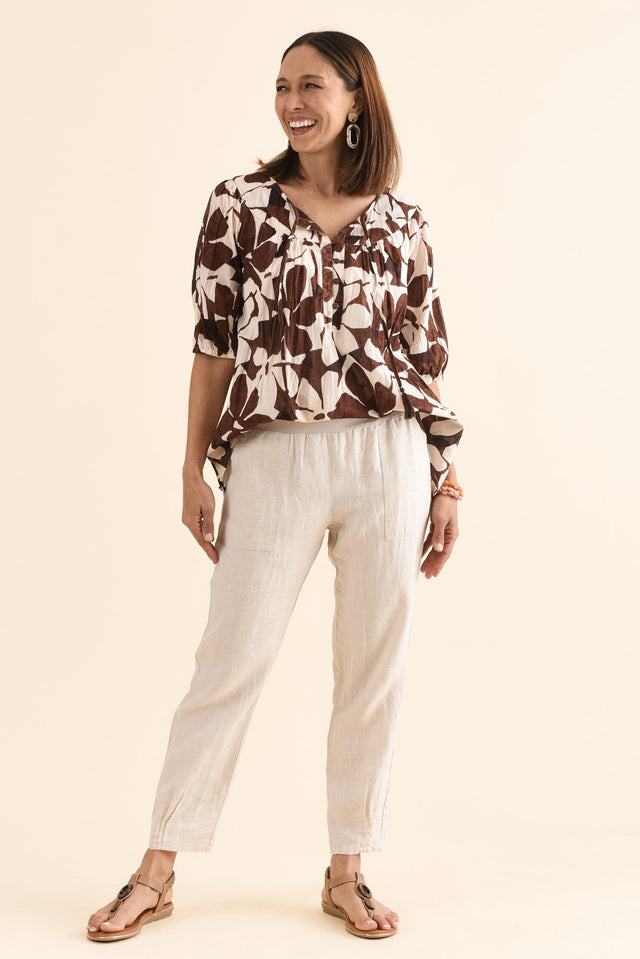 Tatum Beige Linen Pants banner image