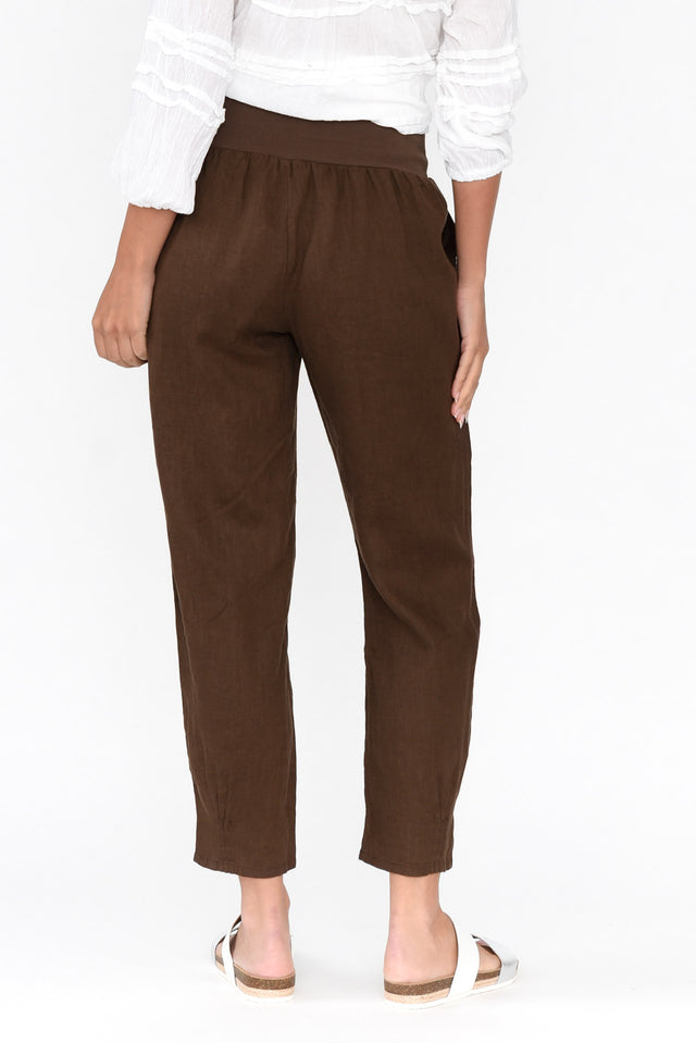 Tatum Chocolate Linen Pants image 4