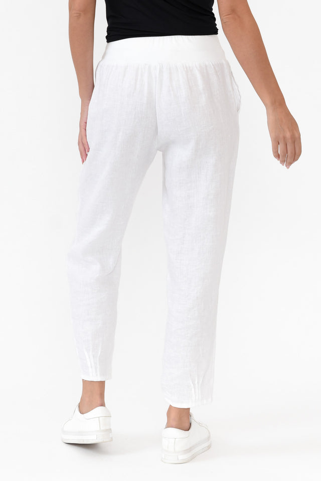 Tatum White Linen Pants image 6