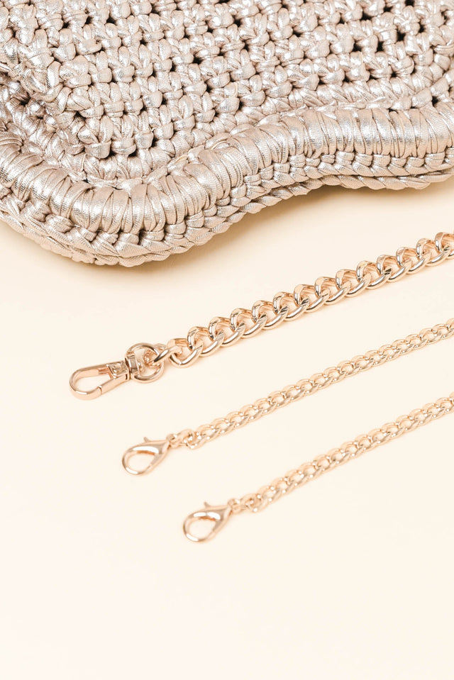 Taylor Gold Woven Clutch image 5