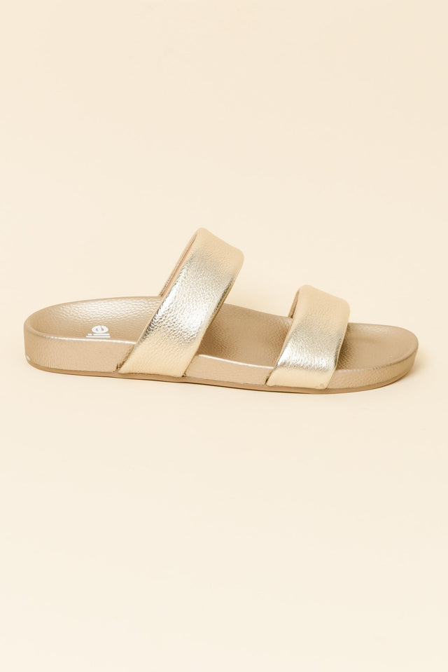 Tide Gold Leather Slide