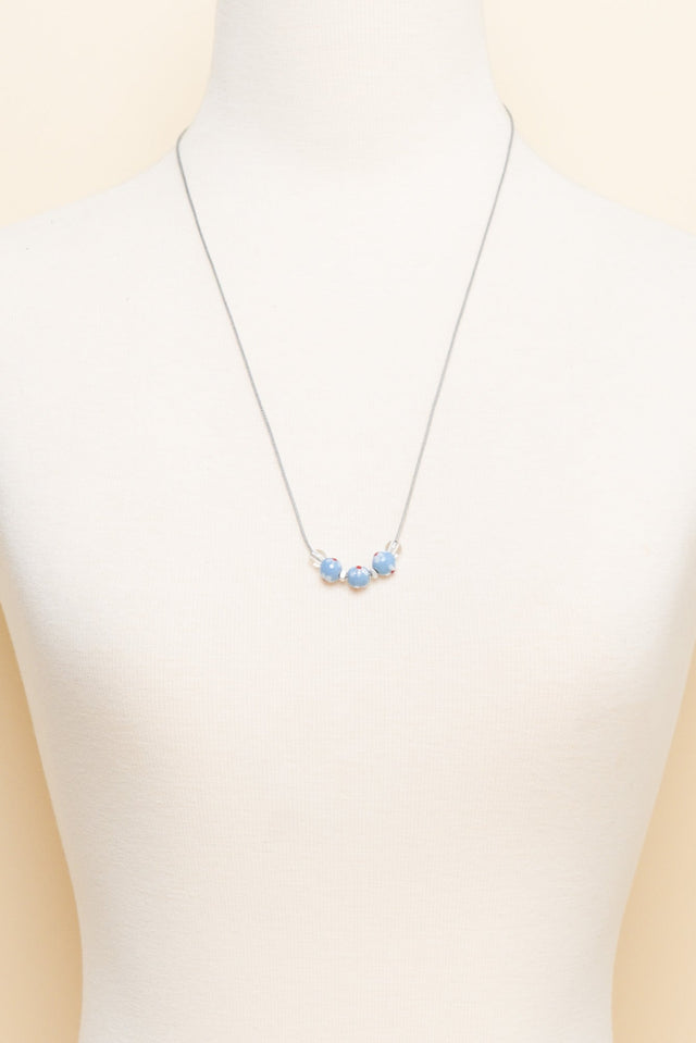 Tilda Blue Flower Beaded Necklace image 2