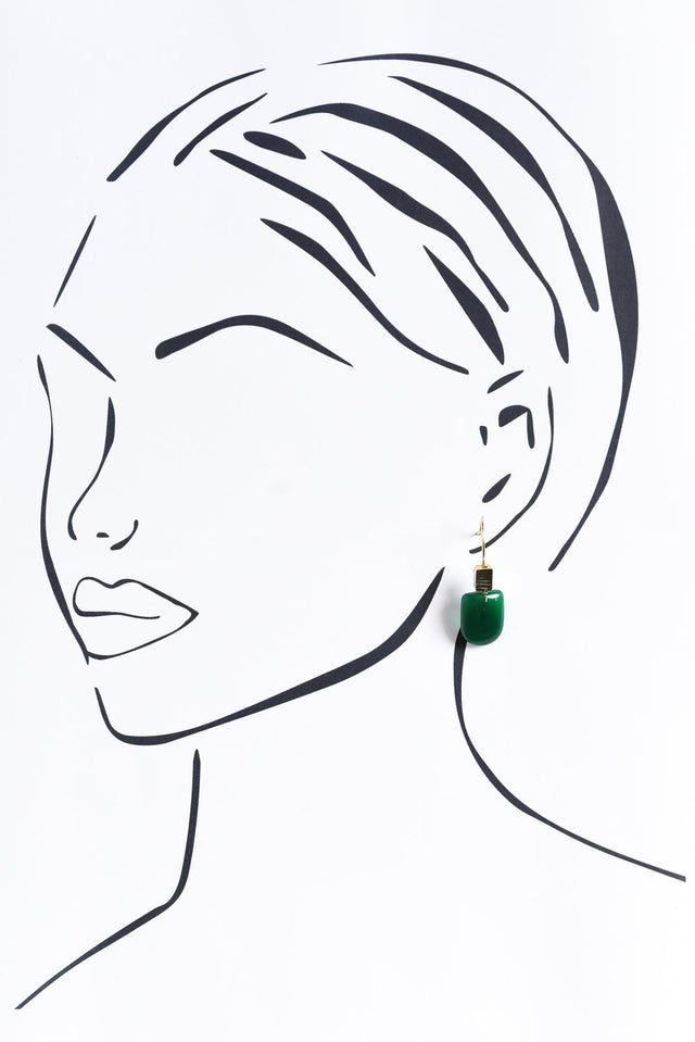 Toria Green Stone Earrings