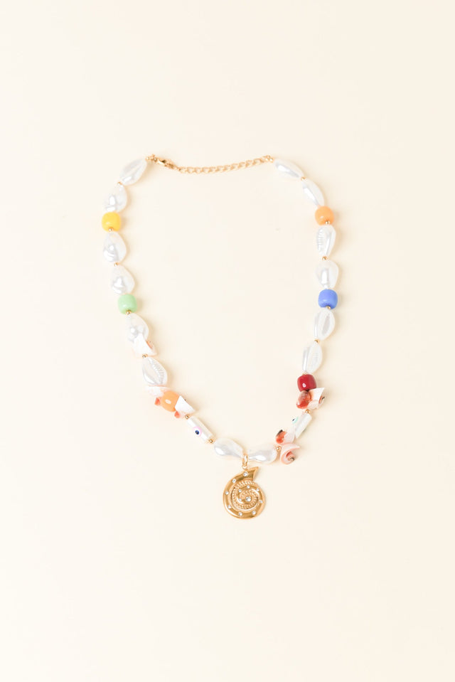 Torrance Gold Pearl Pendant Necklace image 1