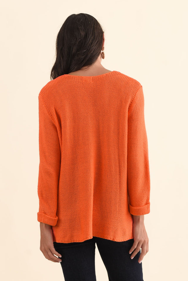 Toulouse Orange Cotton Jumper,Brunette model,alt text|model:Brontie image 5