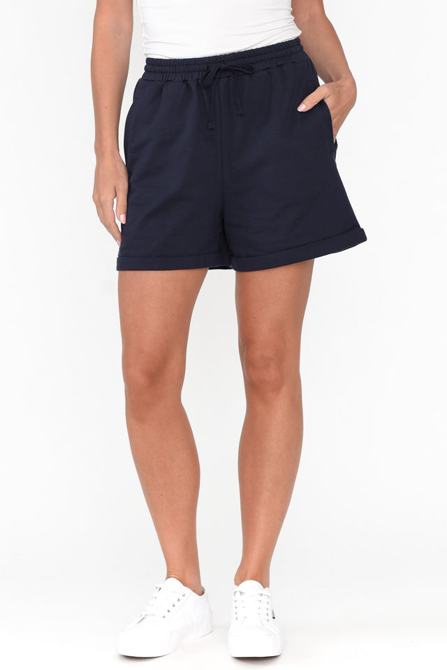 Trixie Navy Cotton Shorts