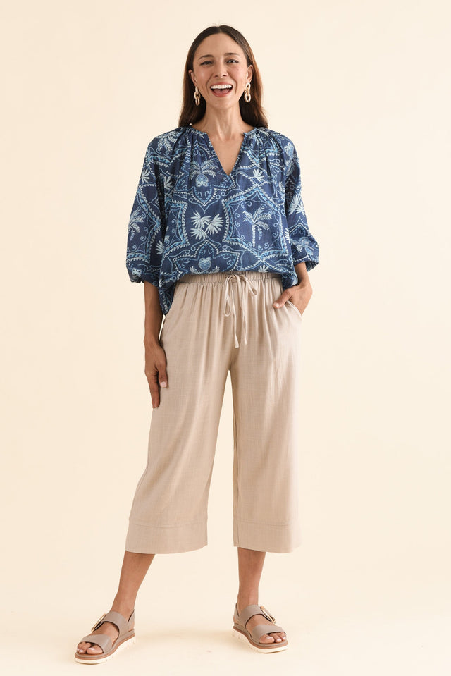 Twain Beige Pocket Pants,Full Body,Brunette model,alt text|model:Cara image 7