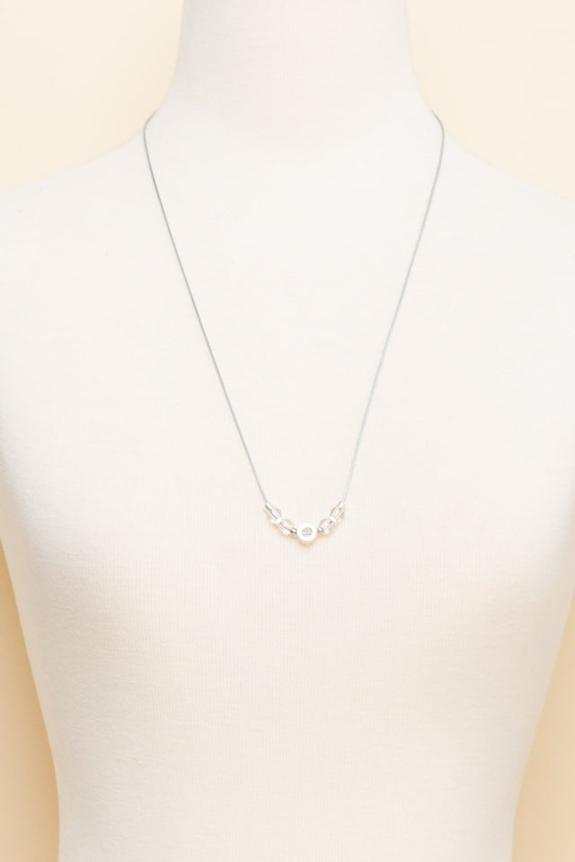 Valera Silver Beaded Necklace image 1