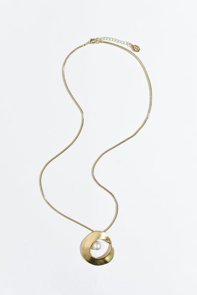 Valerie Gold Pearl Pendant Necklace