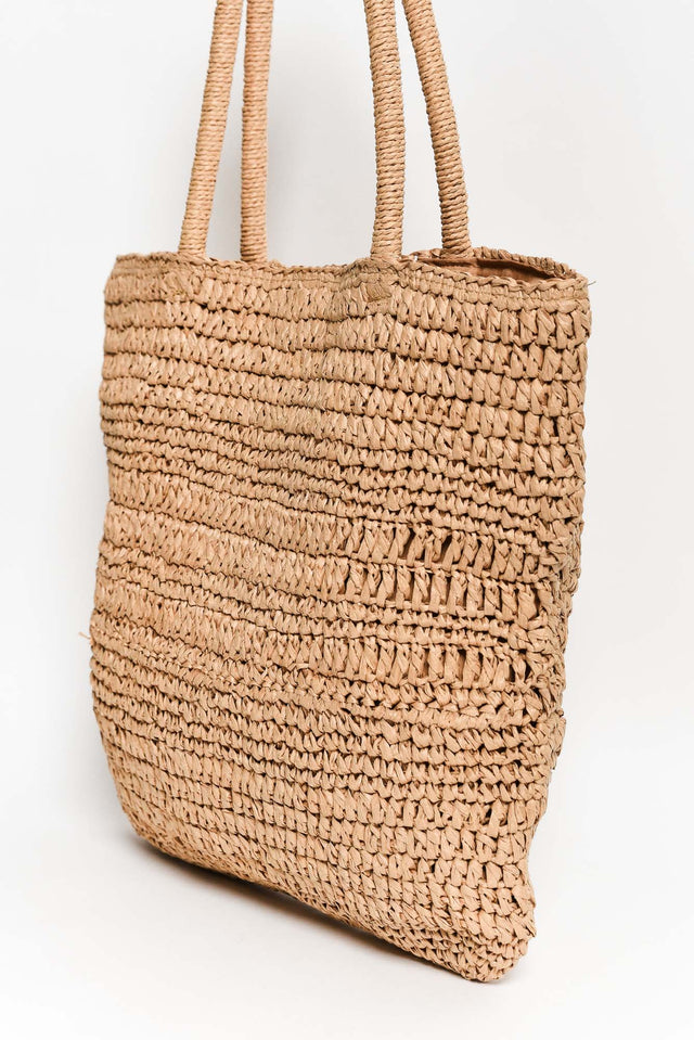 Venya Tan Straw Tote Bag image 2