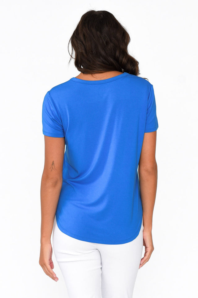 Veronica Cobalt Bamboo Tee - Blue Bungalow NZ