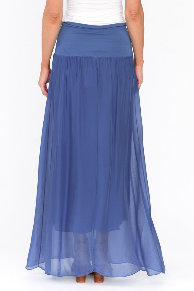Viana Cobalt Silk Layer Skirt