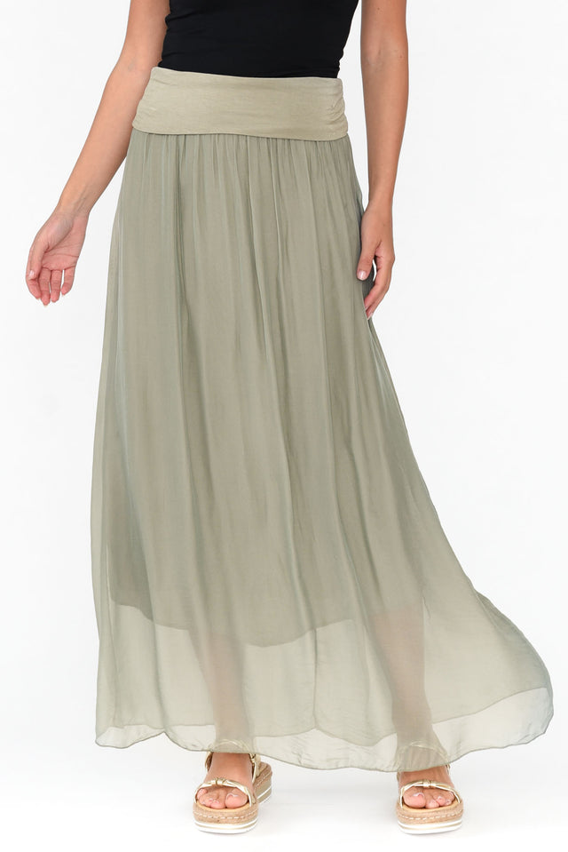 Viana Sage Silk Layer Skirt image 1