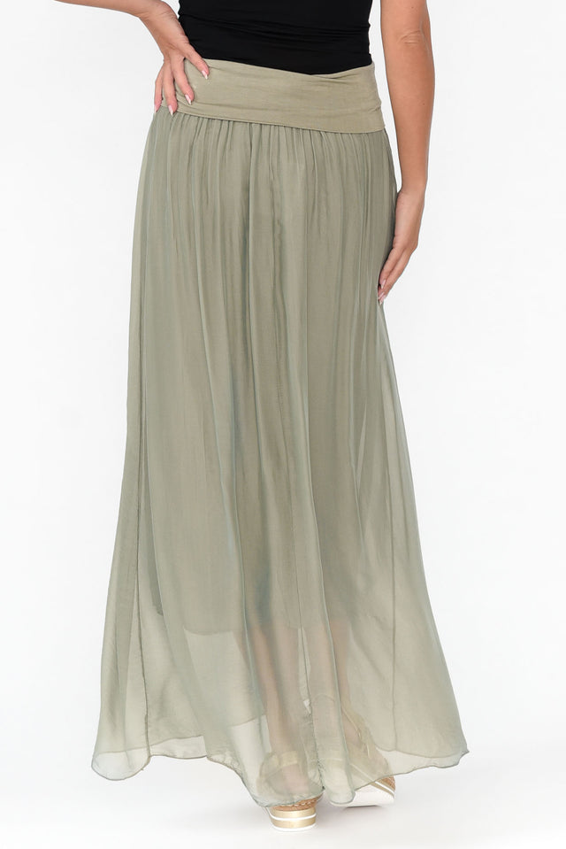 Viana Sage Silk Layer Skirt image 4