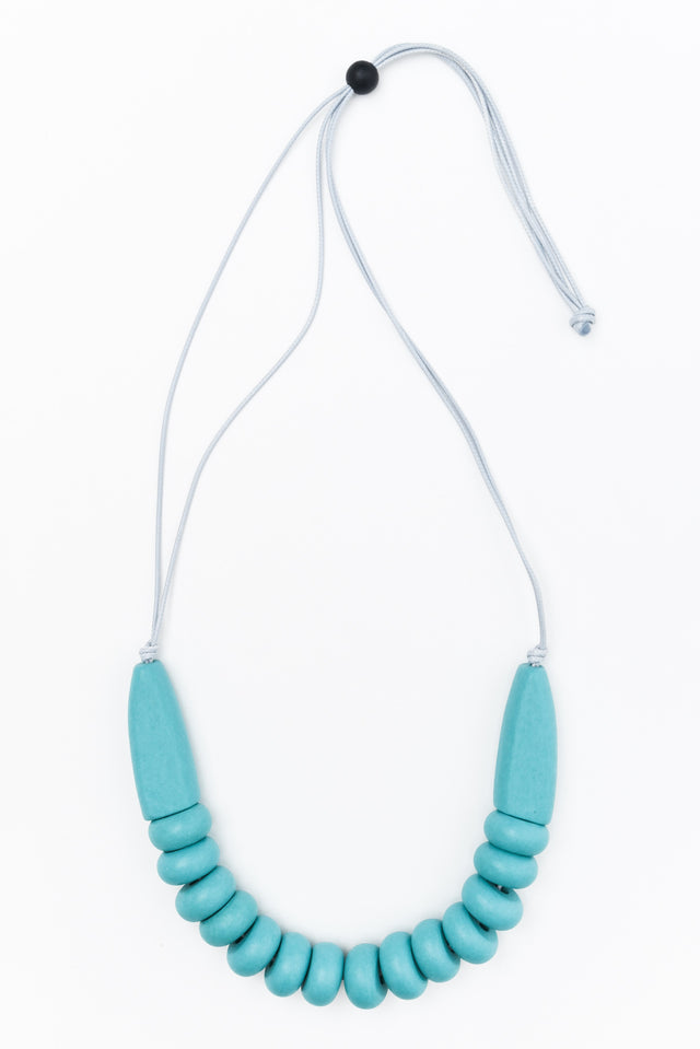 Vyla Turquoise Wooden Bead Necklace