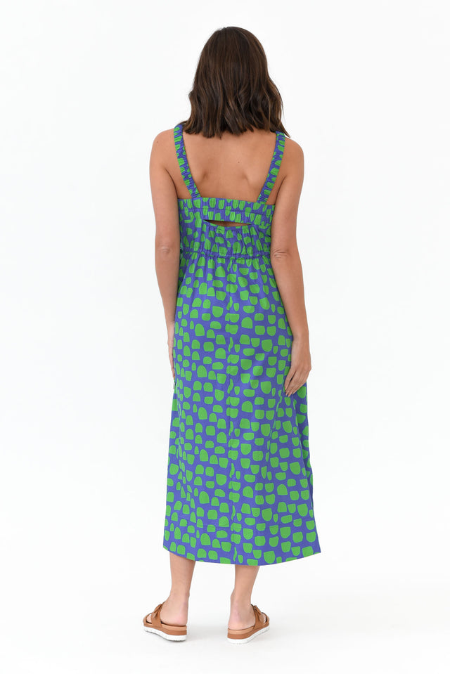 Waldon Green Spot Cotton Dress image 6