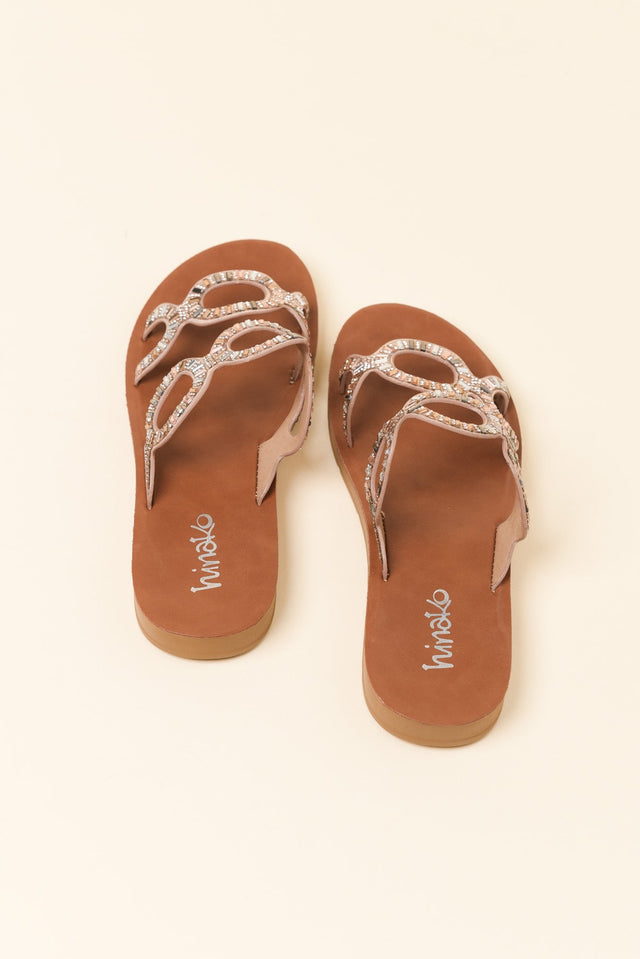 Wembley Rose Gold Diamante Slide image 4