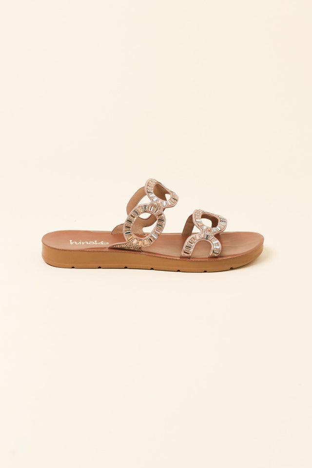 Wembley Rose Gold Diamante Slide image 1