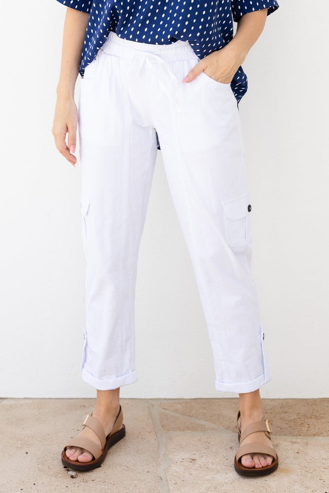 Colette White Cargo Pants,Lifestyle