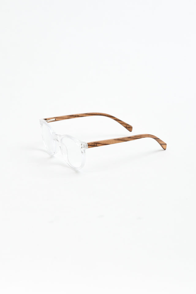 Wineglass Clear Wooden Reading Glasses