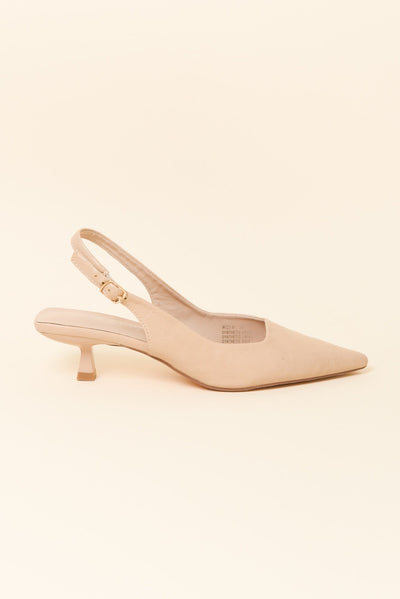Wizz Beige Slingback Heel
