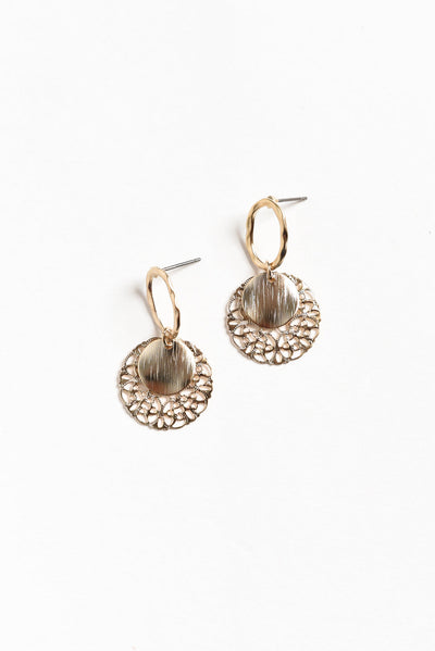 Wynna Gold Disc Earrings