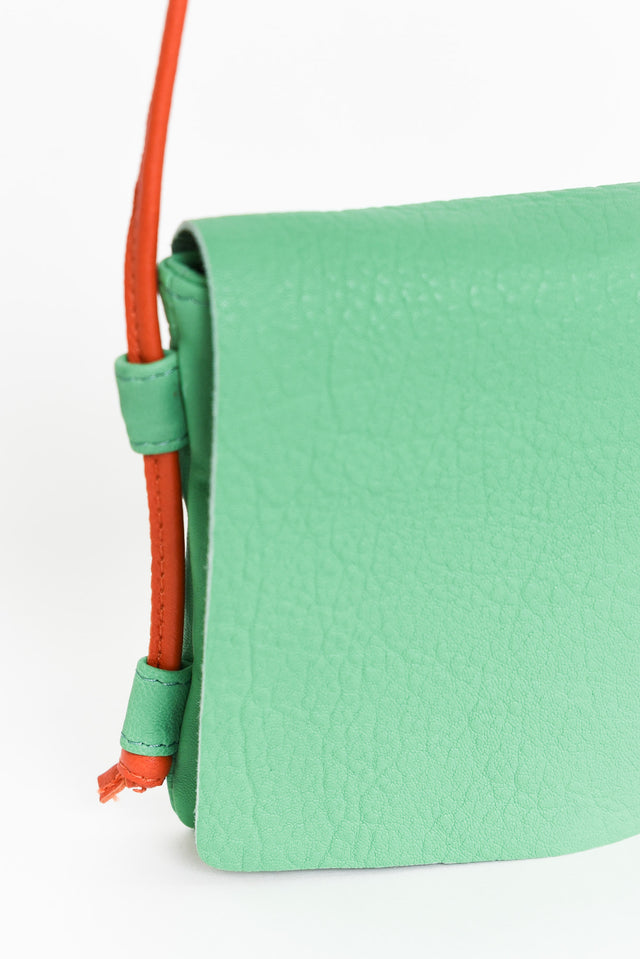 Xaden Green Leather Shoulder Bag