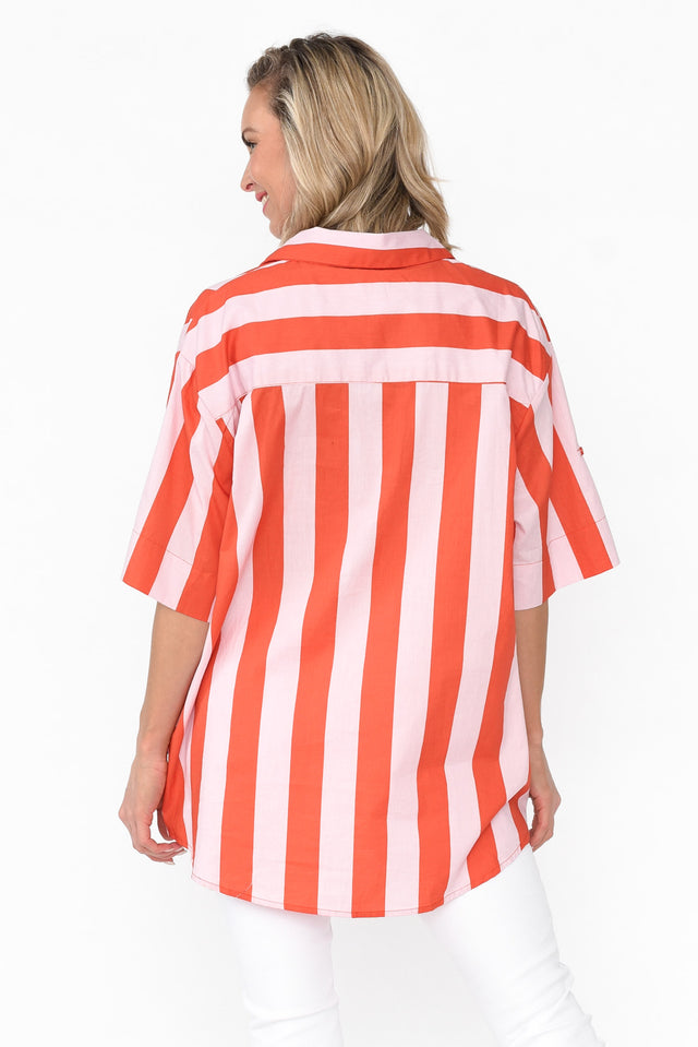 Yanis Pink Stripe Cotton Shirt image 4