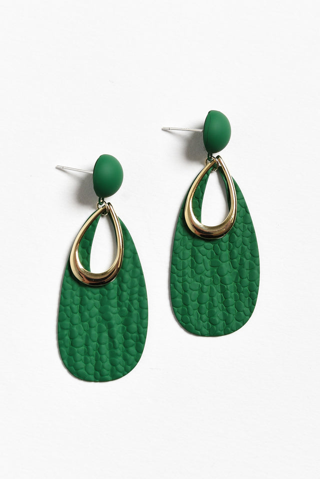 Yarr Green Teardrop Earrings