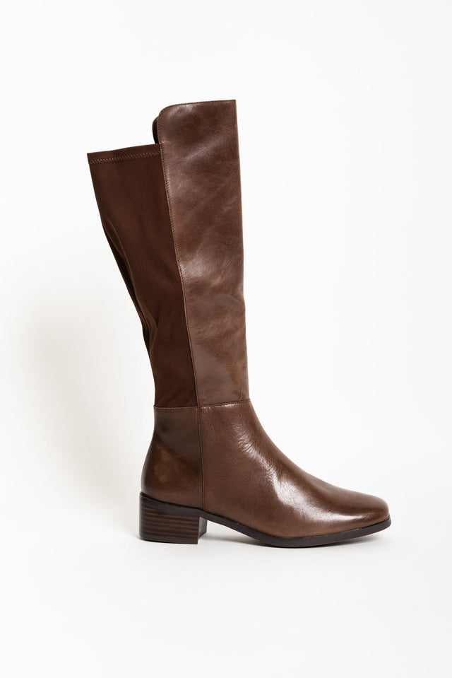 Young Chocolate Leather Knee High Boot