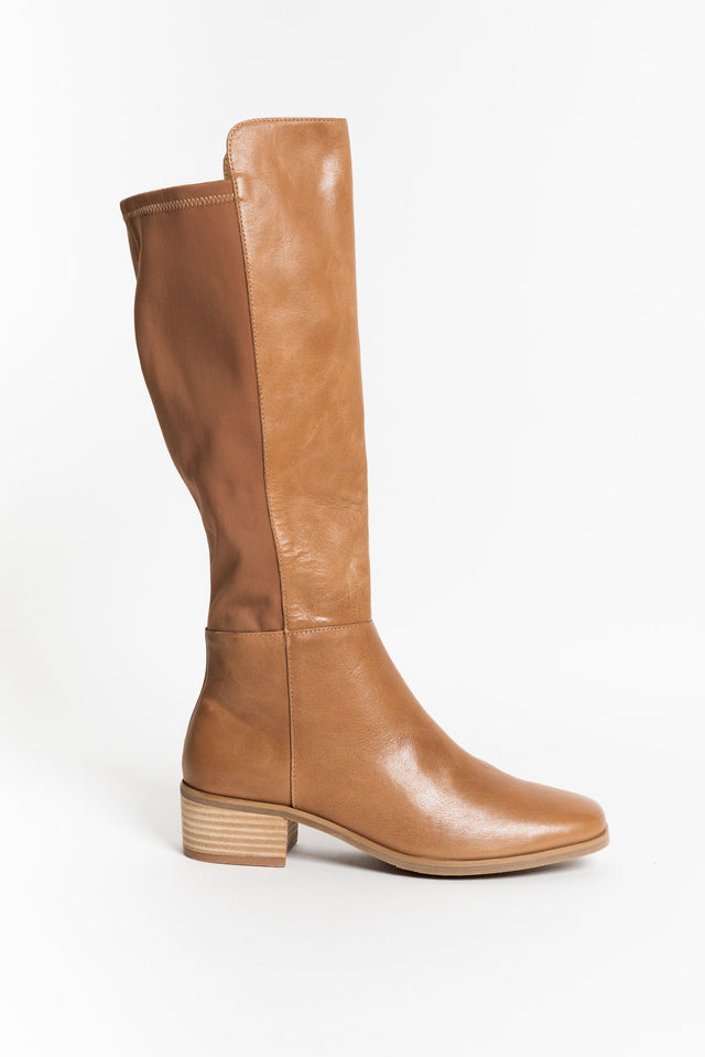Young Tan Leather Knee High Boot