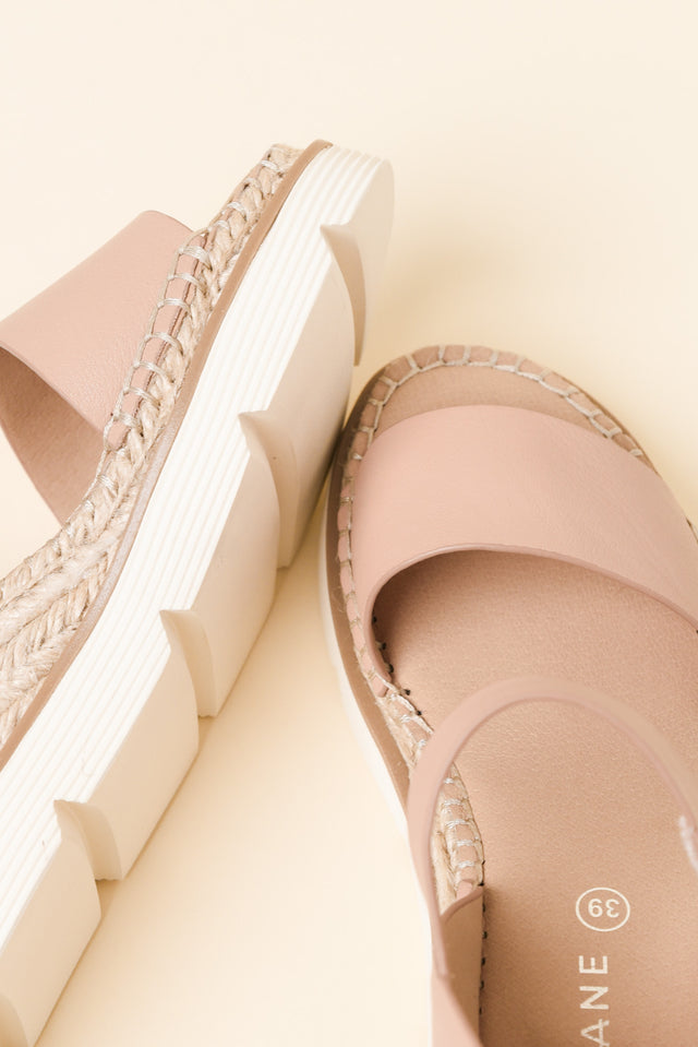 Yvette Blush Leather Wedge image 3
