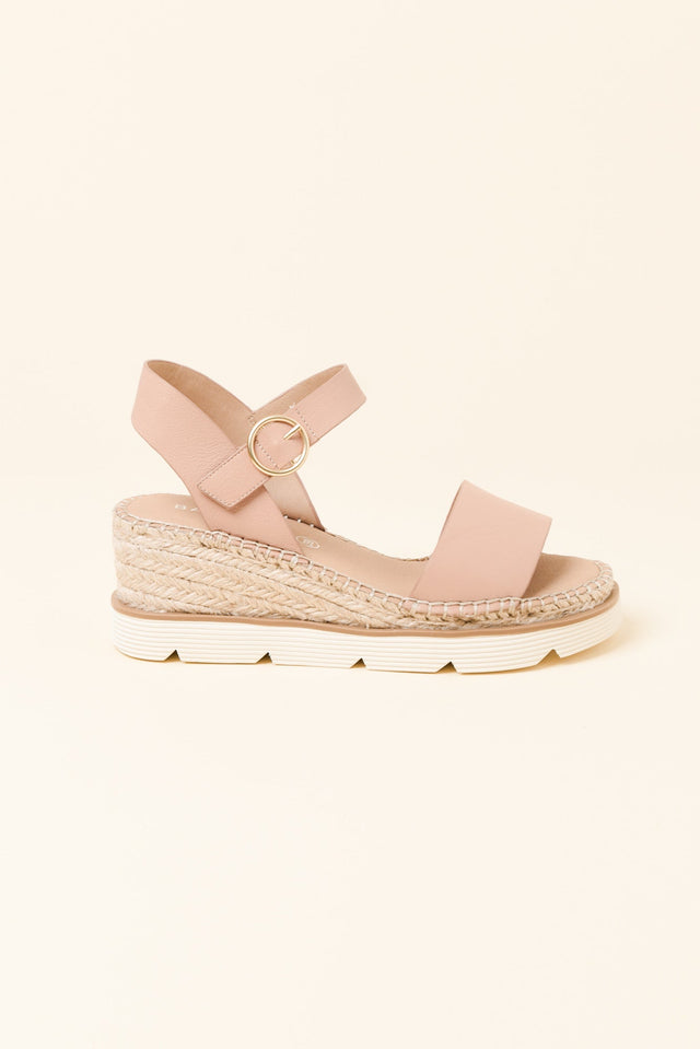 Yvette Blush Leather Wedge