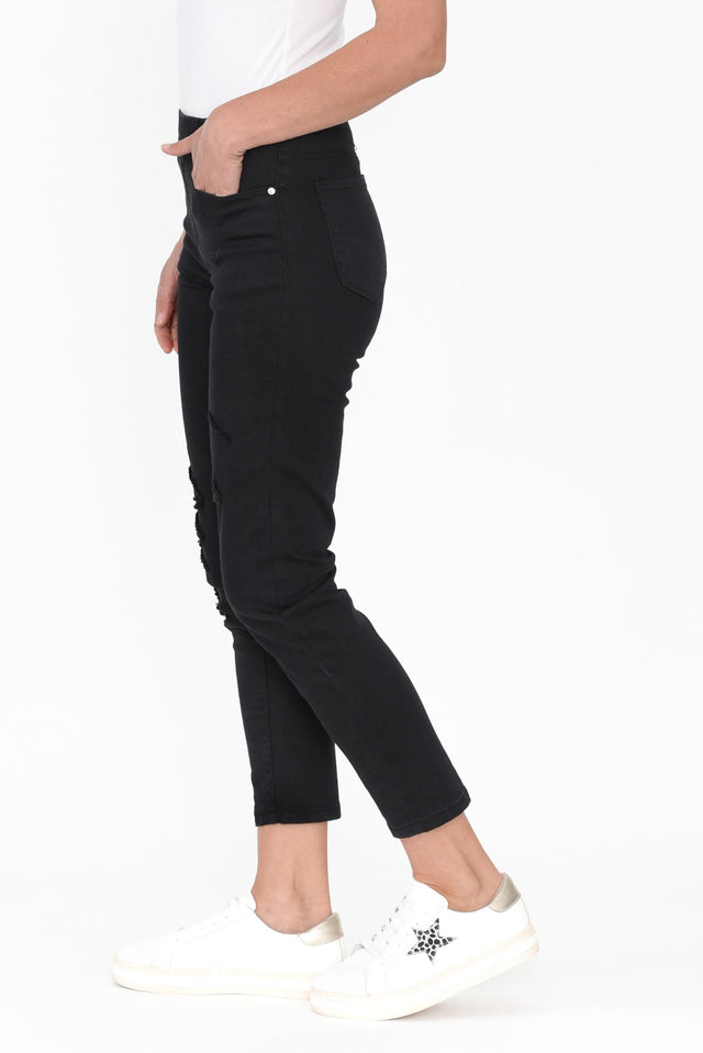 Zadie Distressed Black Stretch Jeans image 4