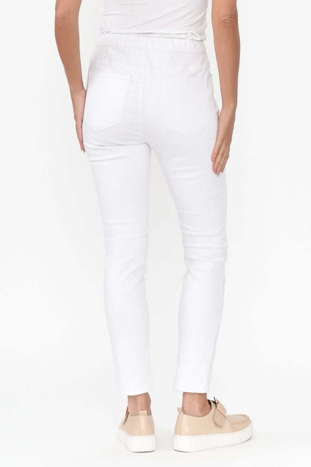 Zadie Distressed White Stretch Jeans