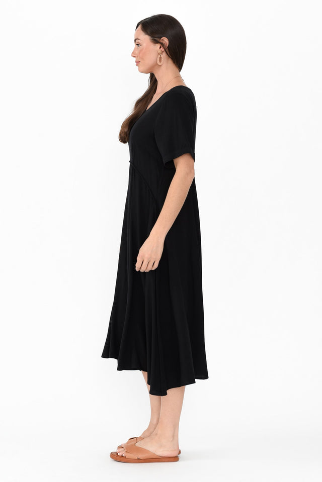 Zaelia Black Crescent Dress