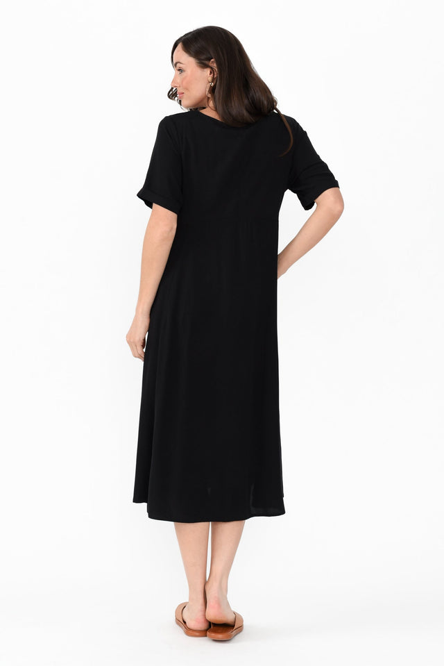 Zaelia Black Crescent Dress