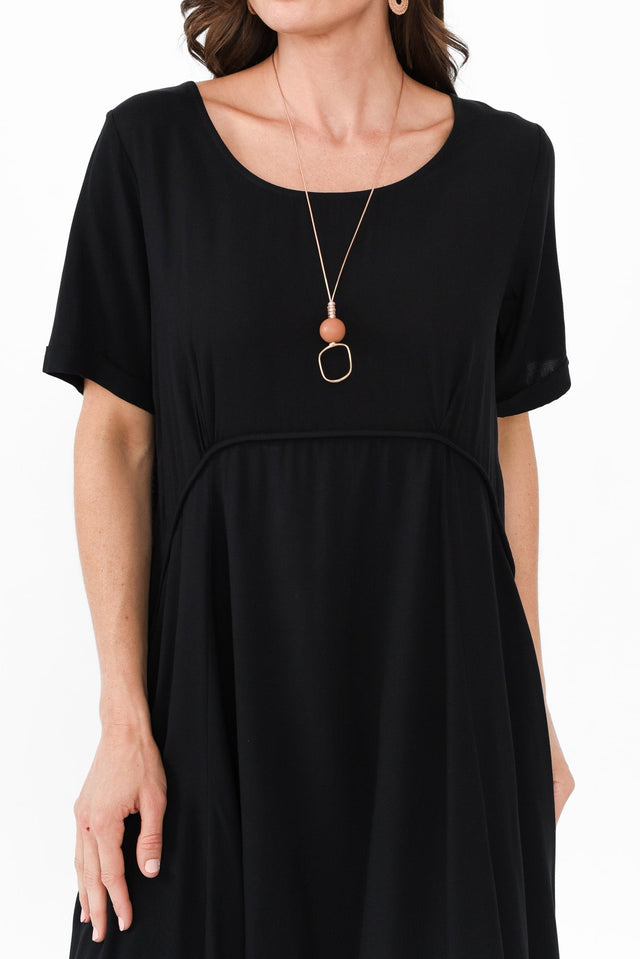 Zaelia Black Crescent Dress