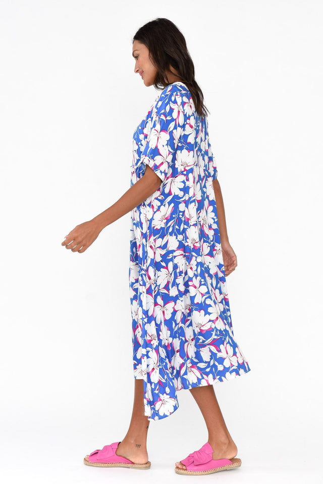 Zaelia Blue Bloom Crescent Dress image 7