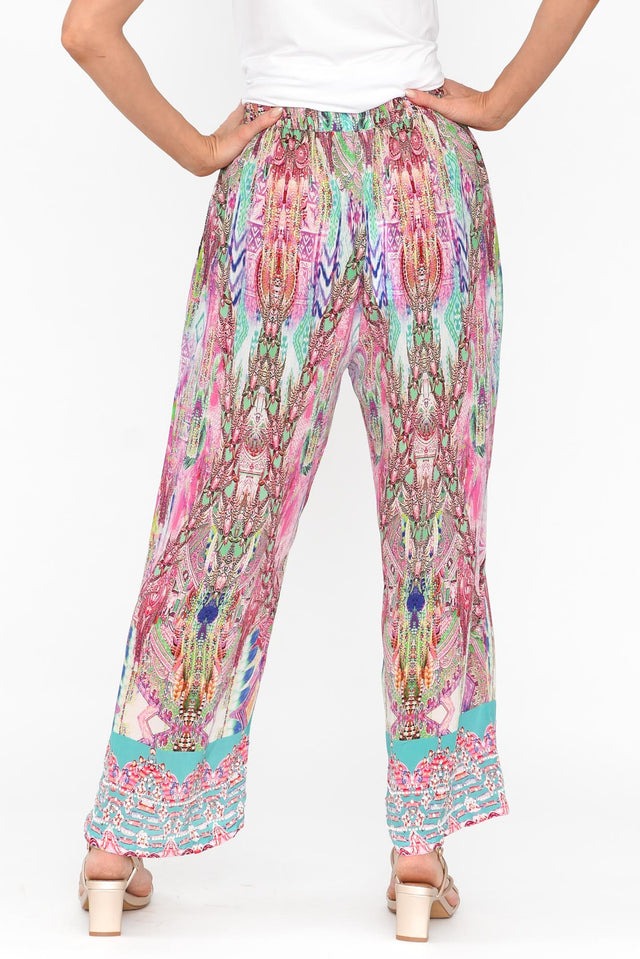 Zahara Pink Silk Wide Leg Pants image 5