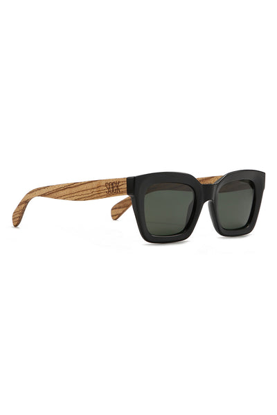 Zahra Black Wooden Sunglasses