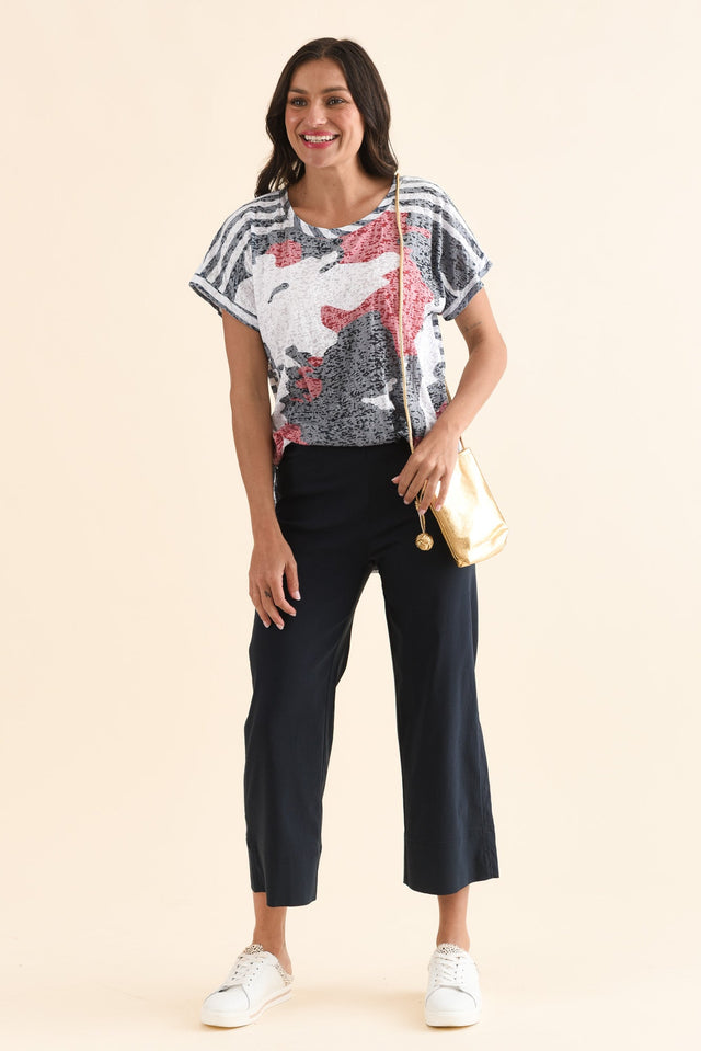 Zaro Navy Wide Leg Pants,Full Body,Brunette model,alt text|model:Brontie image 6