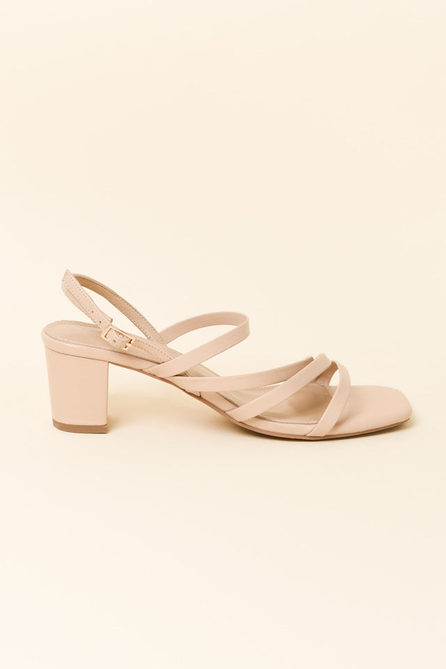 Zella Nude Leather Strappy Heel