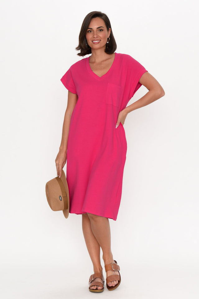 Zena Fuchsia T-Shirt Dress