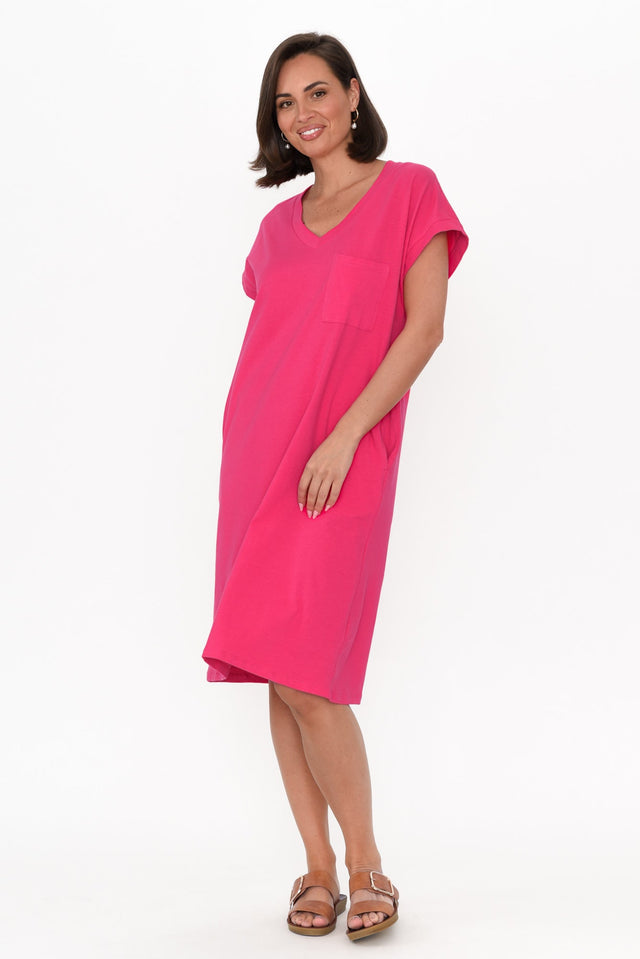 Zena Fuchsia T-Shirt Dress